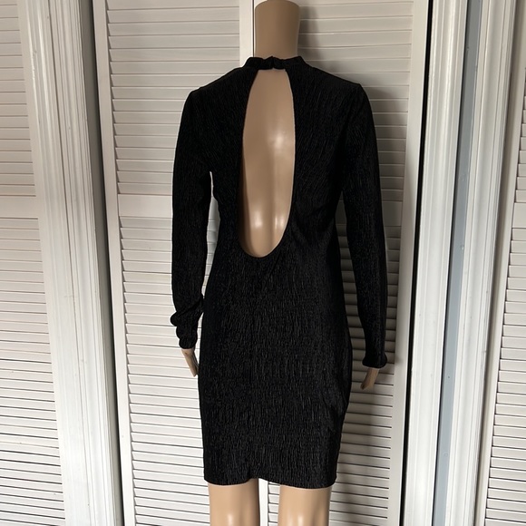 h&m black open back dress Ladies - Black Open-Back Dress - Size: L